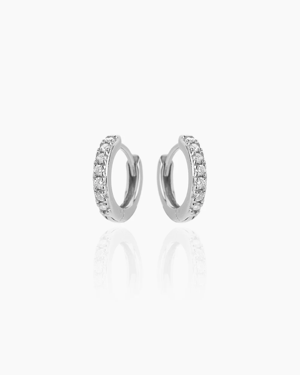 Liza Lab Grown Diamond Silver Huggies