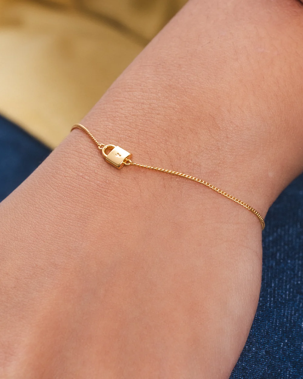 Lock and Key Gold Bracelet Set - Image 6
