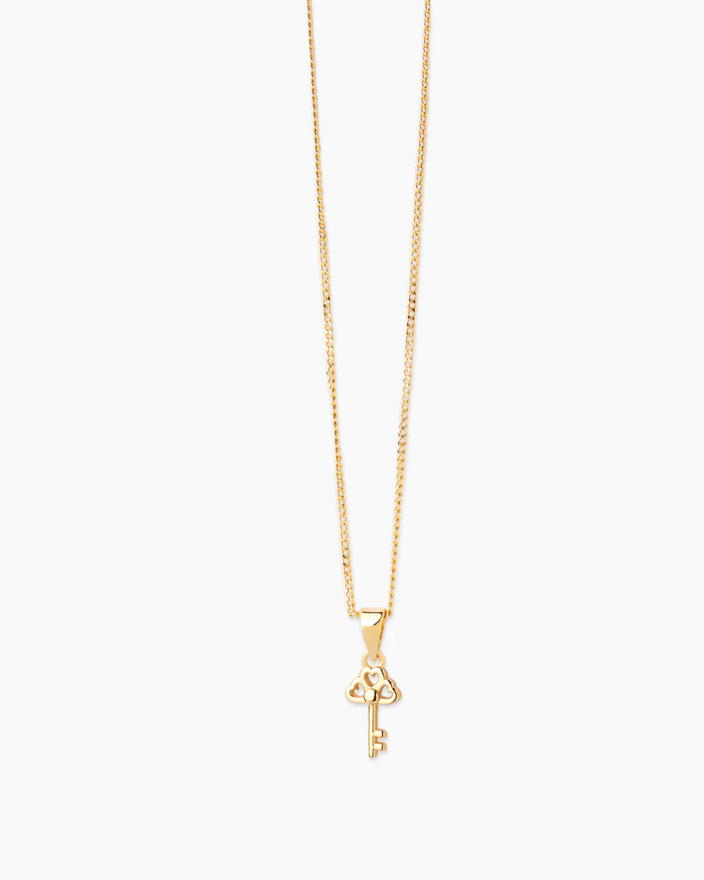 Lock and Key Gold Necklace Set - Image 3