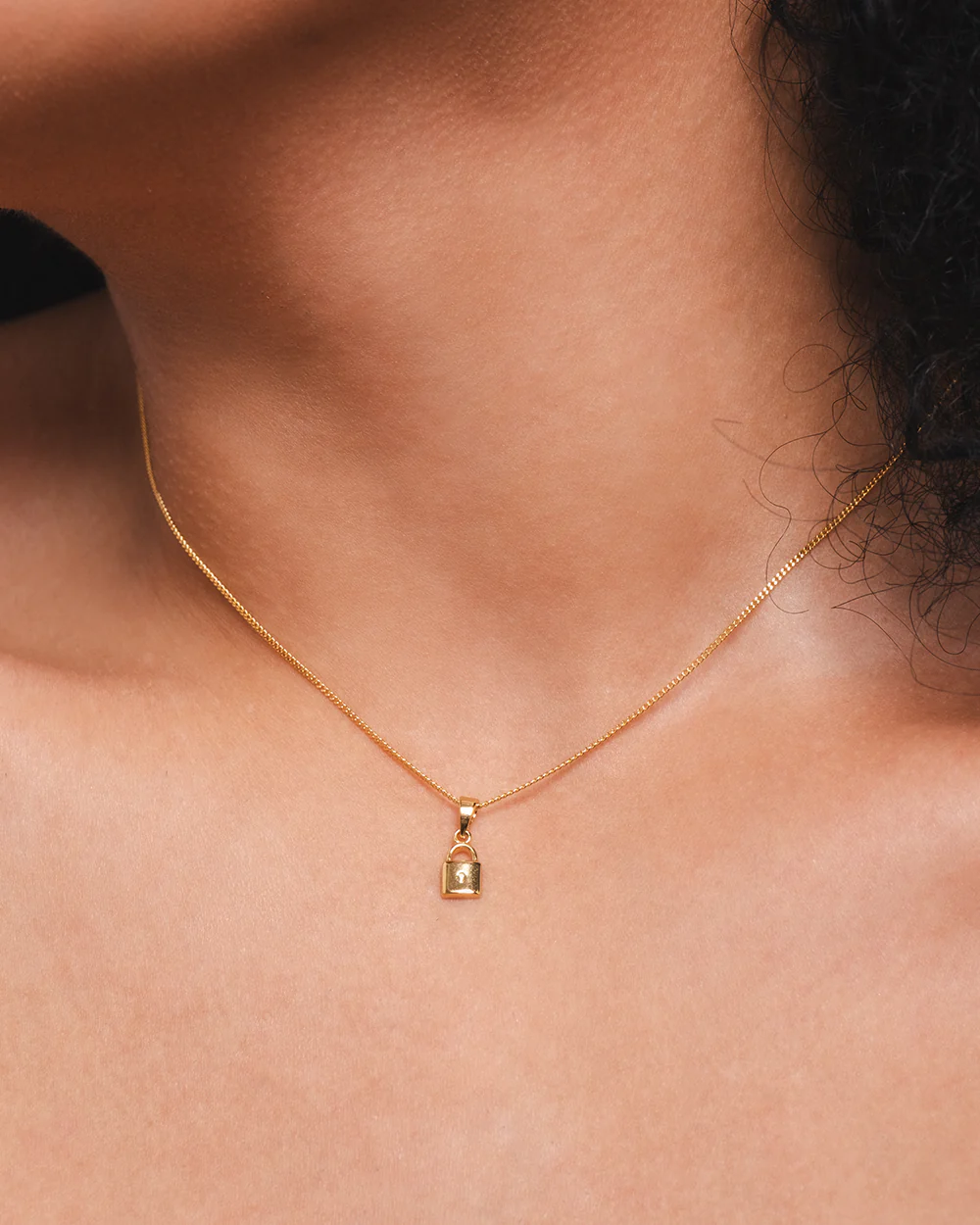 Lock and Key Gold Necklace Set - Image 6