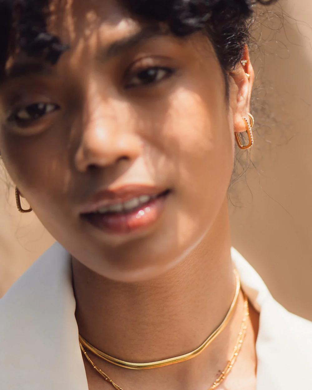 Lucy Gold Hoops - Image 3