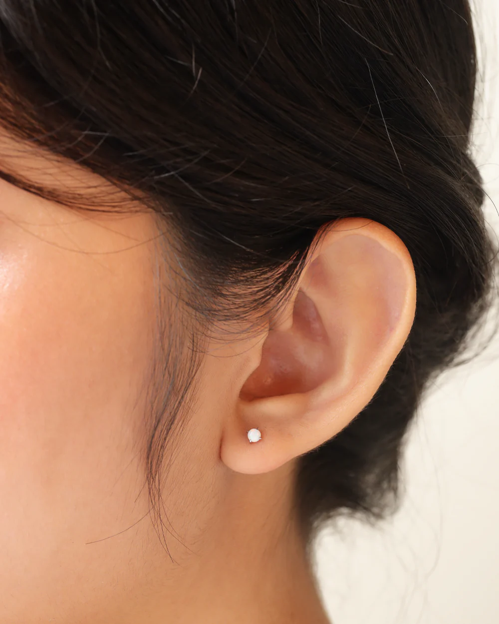 Mel Silver Flatback Stud - Image 3