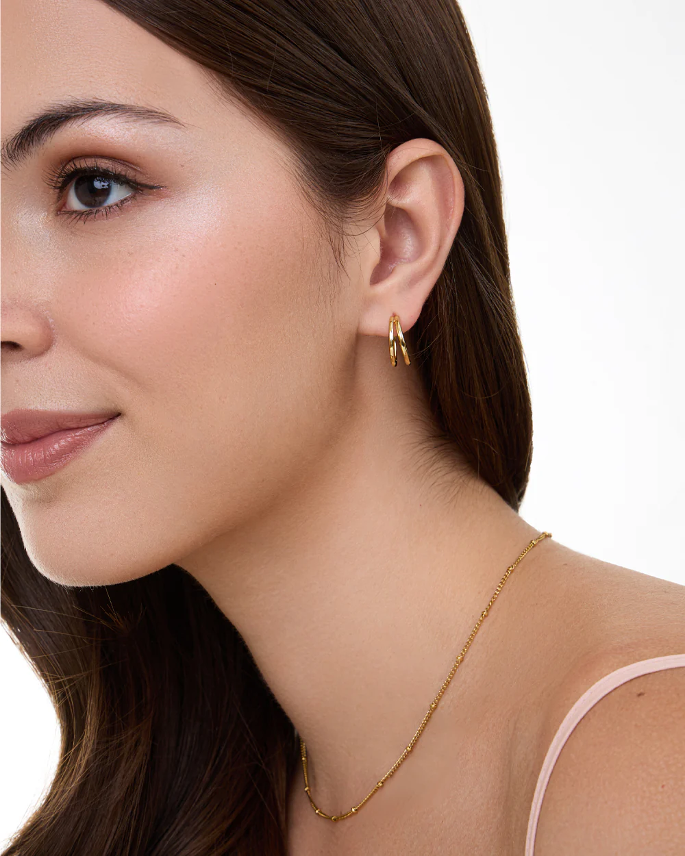 Nadine Gold Hoops - Image 3