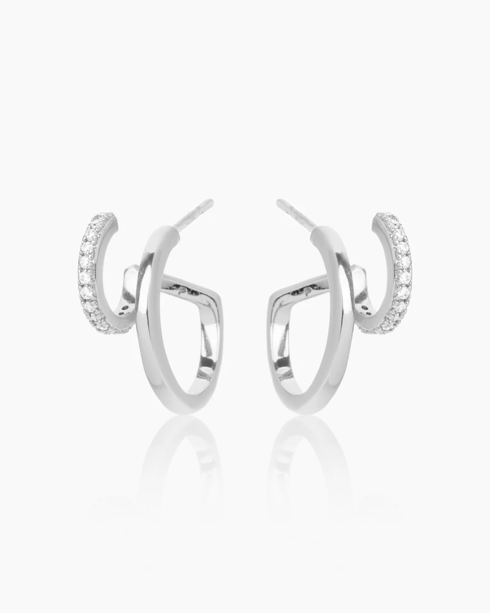 Clarissa Silver Hoops