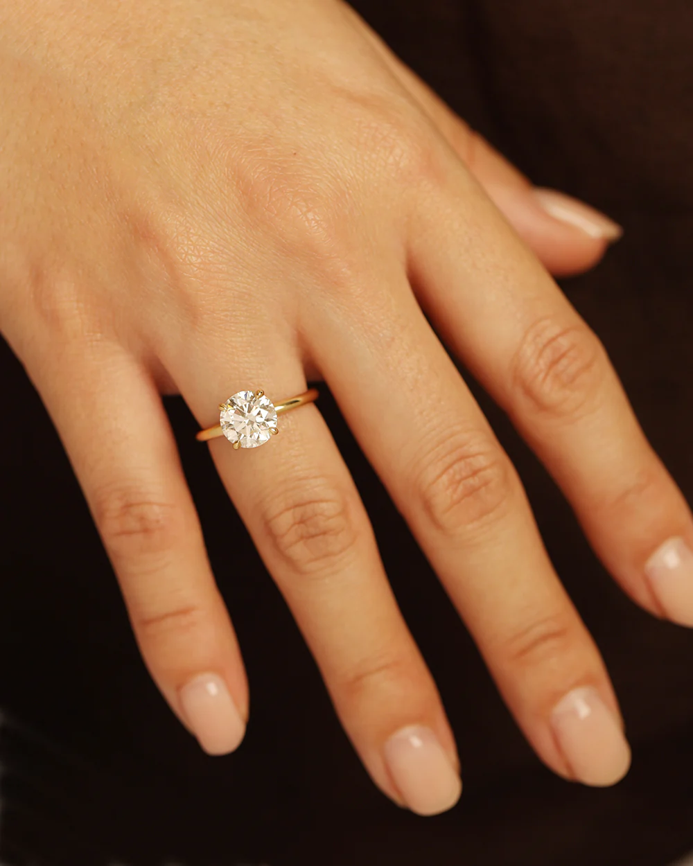Reina Diamond Yellow Gold Ring - Image 6