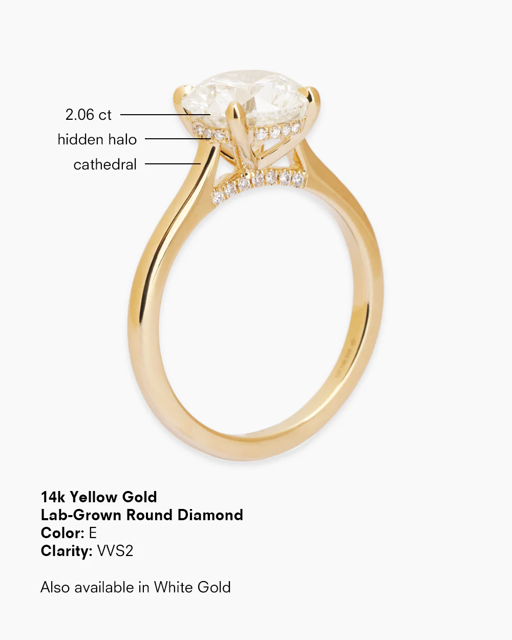 Romina Diamond Yellow Gold Ring - Image 5