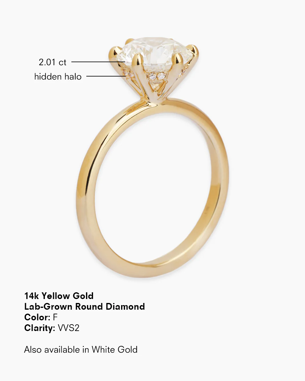 Rowena Diamond Yellow Gold Ring - Image 5
