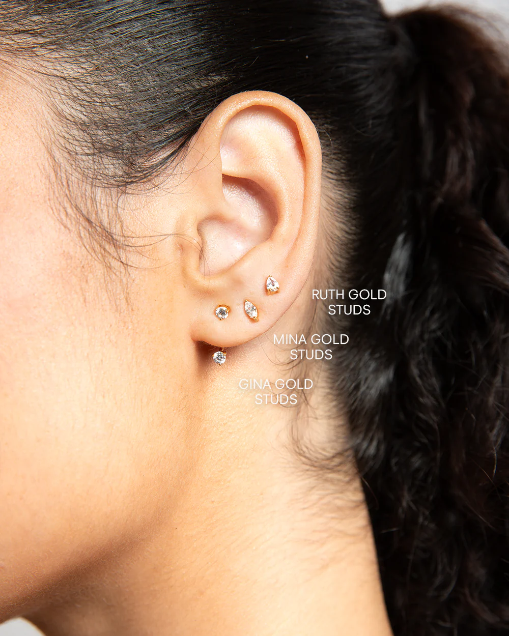 Ruth Gold Studs - Image 2