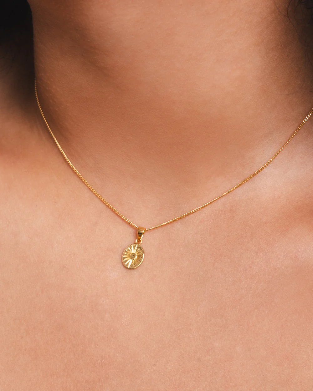 Sun and Moon Gold Necklace Set - Image 4