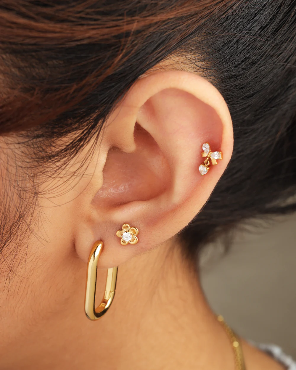 Dolly Silver Flatback Stud - Image 2