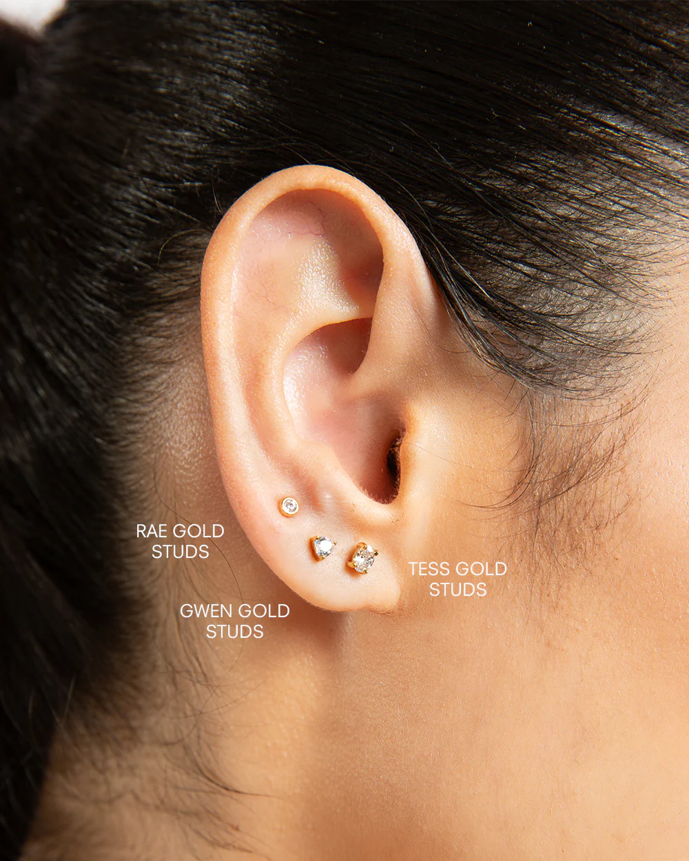 Tess Gold Studs - Image 2