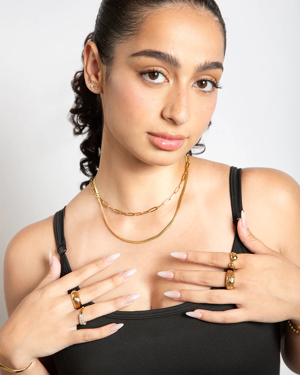 Tess Gold Studs - Image 3