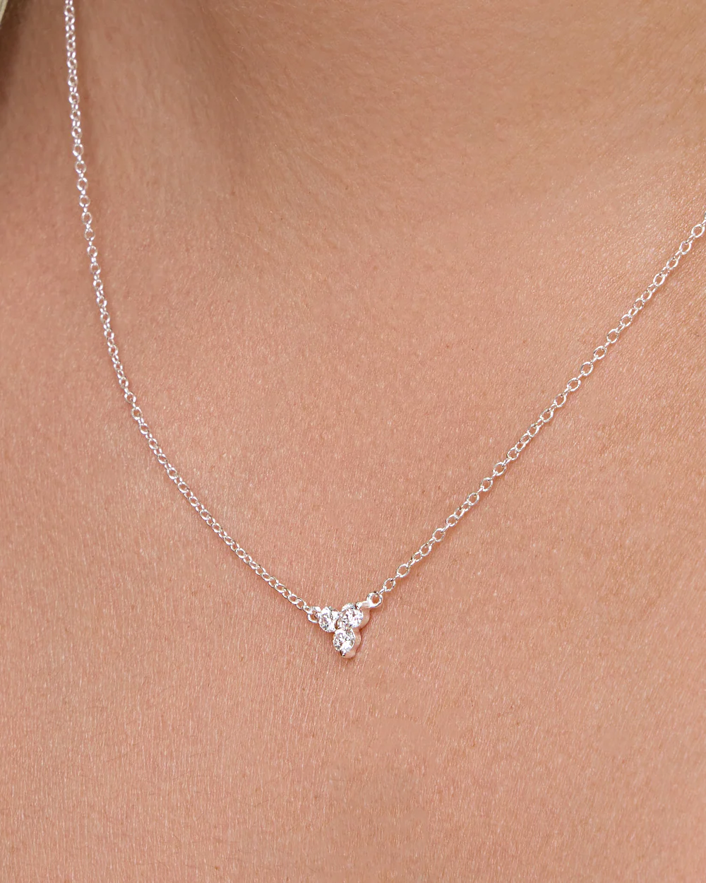 Therese Lab Grown Diamond Silver Necklace - Image 2
