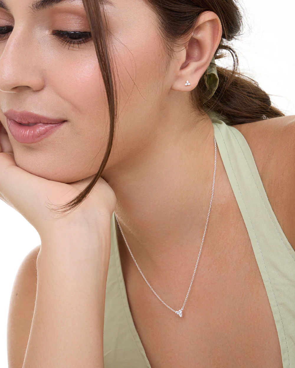 Therese Lab Grown Diamond Silver Necklace - Image 3