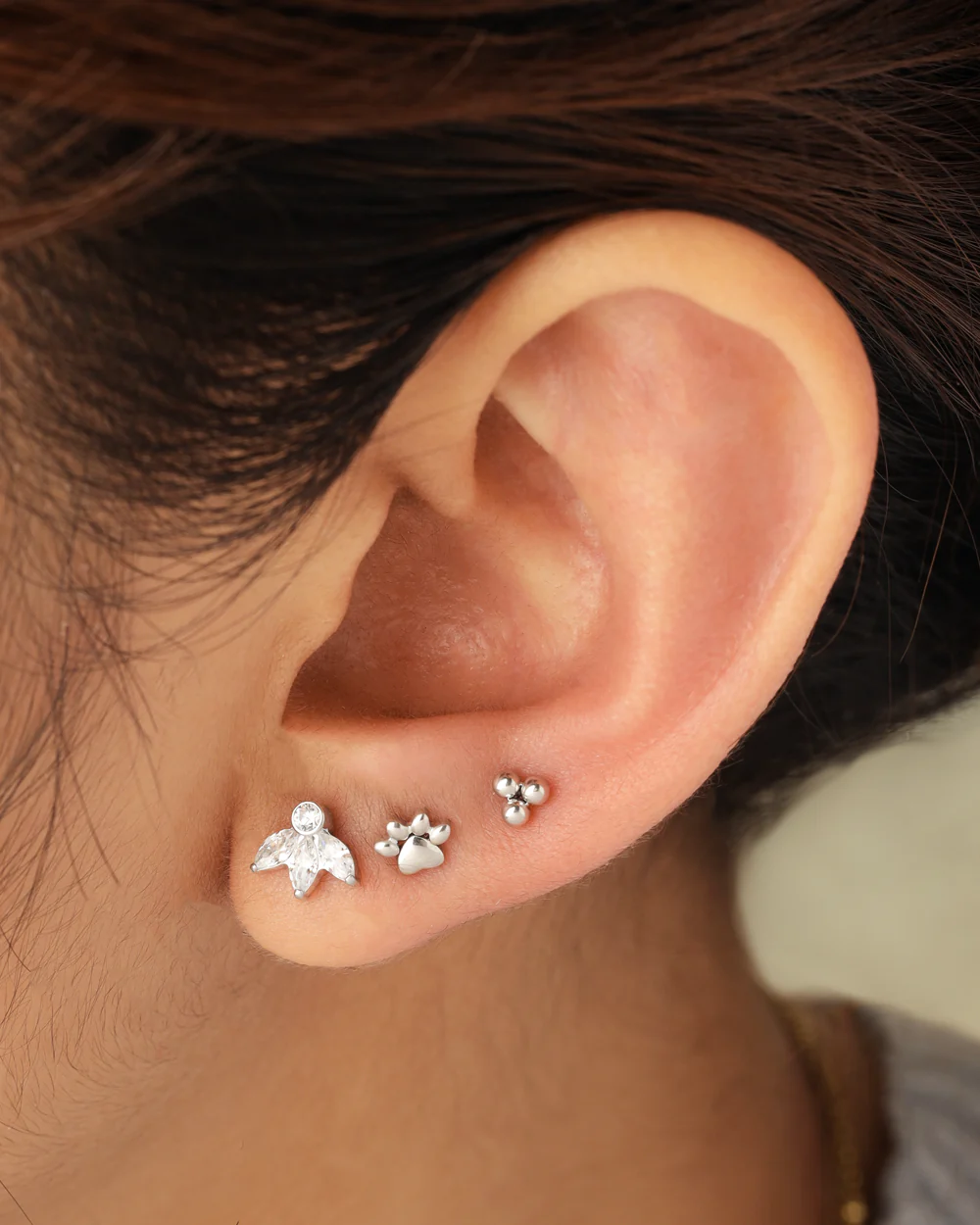 Rue Silver Flatback Stud - Image 2