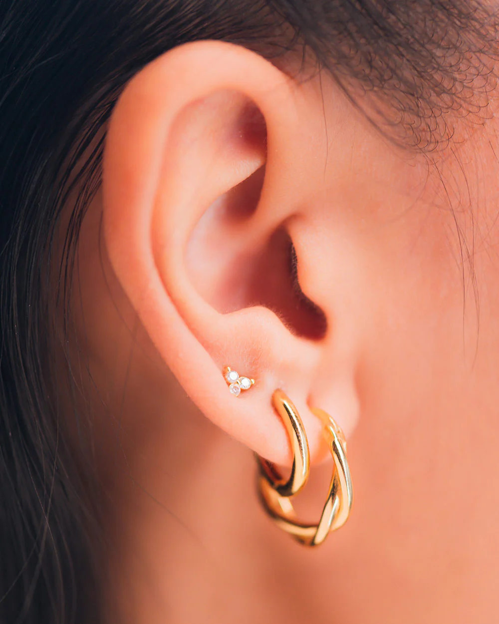 Trina Gold Studs - Image 3