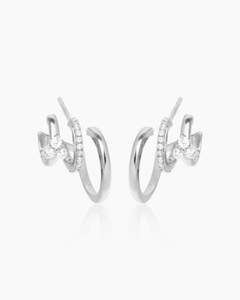 Miranda Silver Hoops