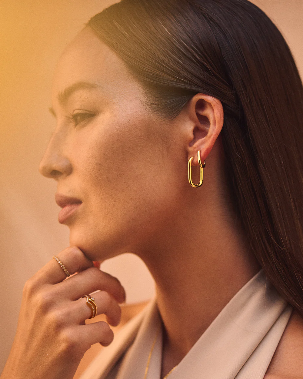 Venus Gold Hoops - Image 3