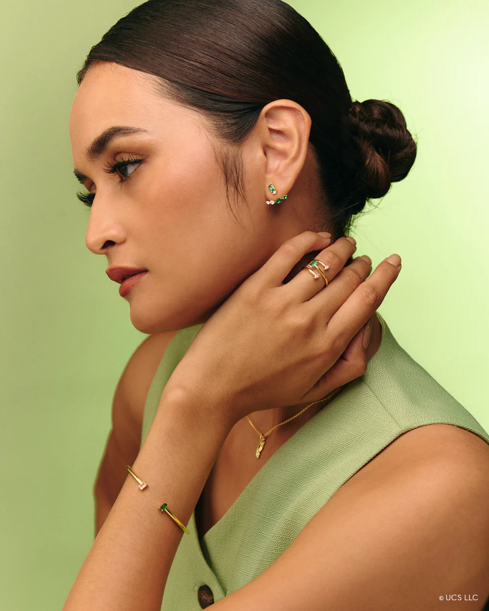 Wicked x Penny Pairs Elphaba Gold Ear Jacket - Image 3