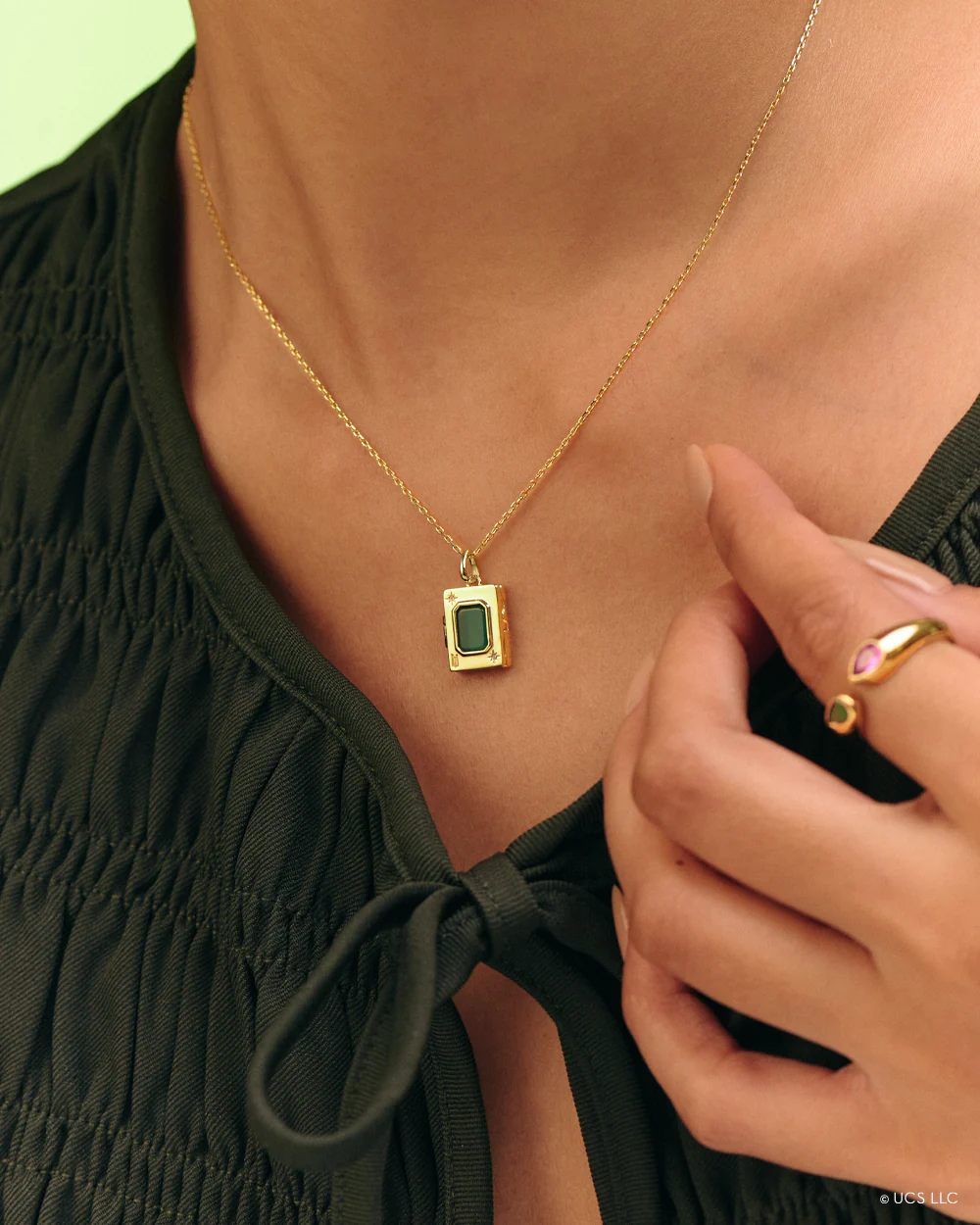 Wicked x Penny Pairs Ozdust Gold Locket Necklace - Image 9
